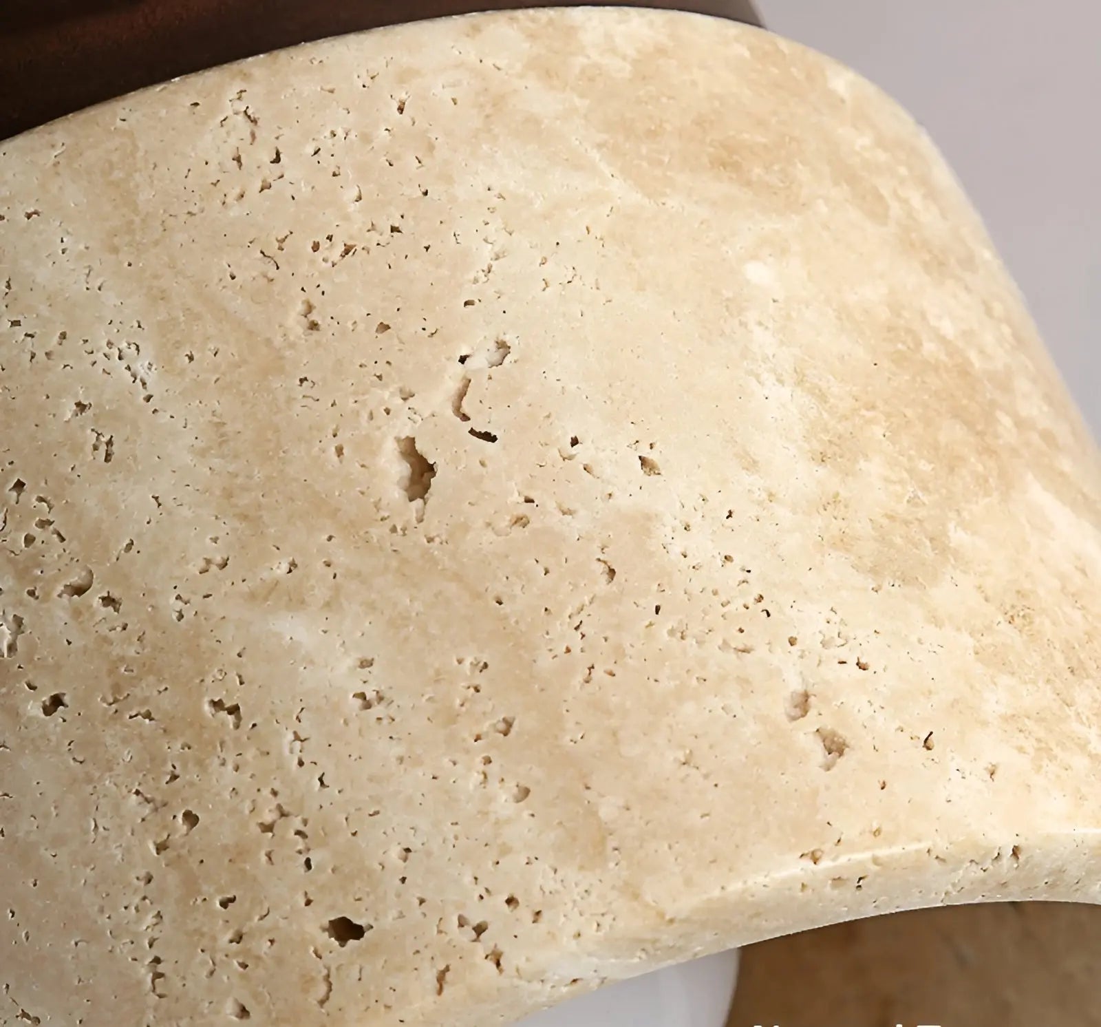 LumiZen Luxe - Japanese Inspired LED Mood Light with Travertine and Wood