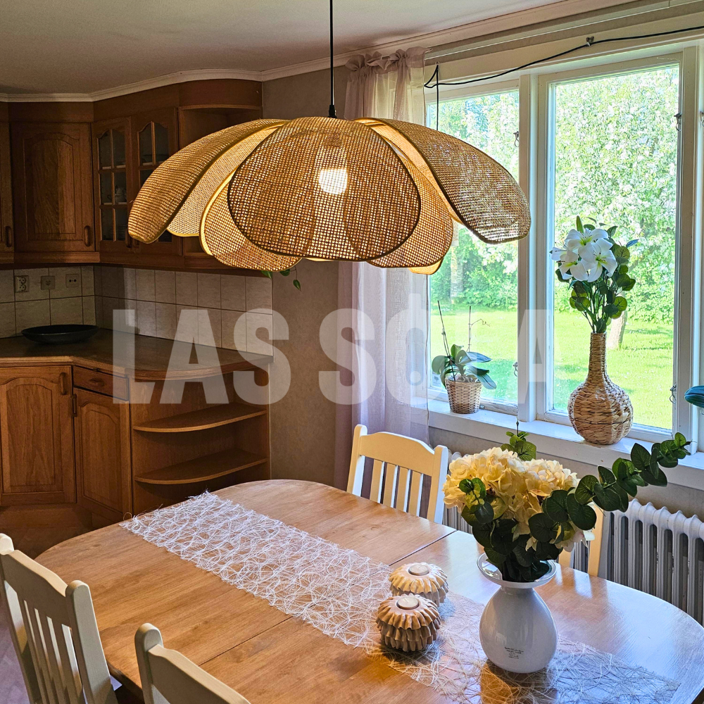 NaturelChic Lamp - Elegant Basket Hanging Lamp for Bedroom