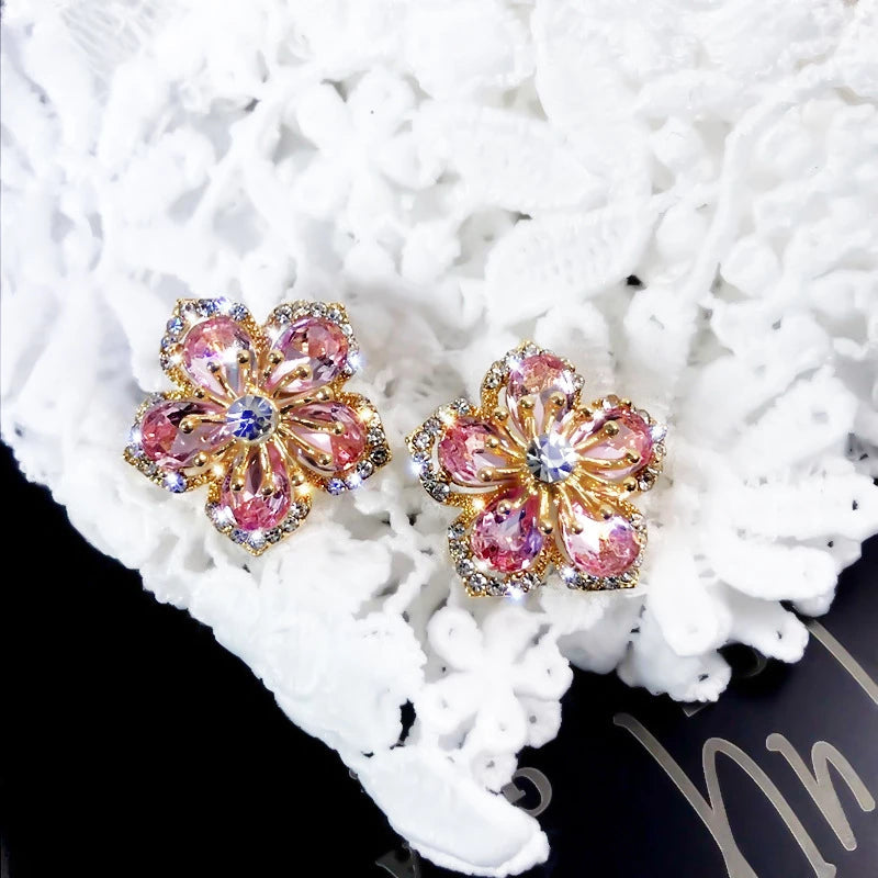 Jasmin Sterling Zirconia Rainbow Earrings - A Sparkling Complement to Your Look!