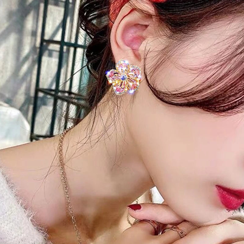 Jasmin Sterling Zirconia Rainbow Earrings - A Sparkling Complement to Your Look!