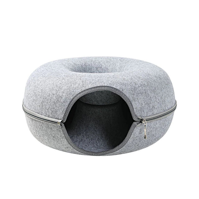 Purrfect Den - LUXURY Cat Tunnel with Sleeping Toy