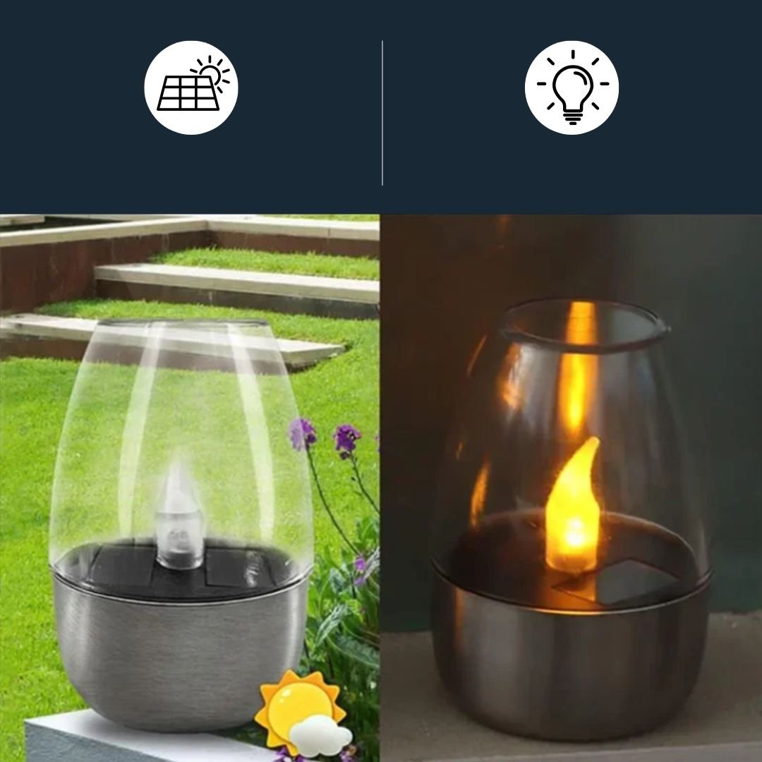 CandelaSoleil – Elegant Solar Lantern for Garden and Terrace