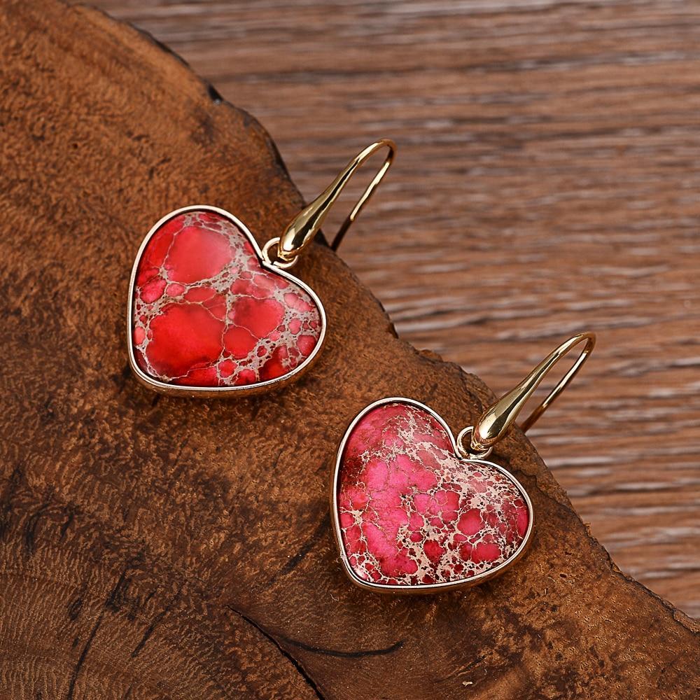 Ruby Essence Earrings – Elegant Sienna Jasper Earrings