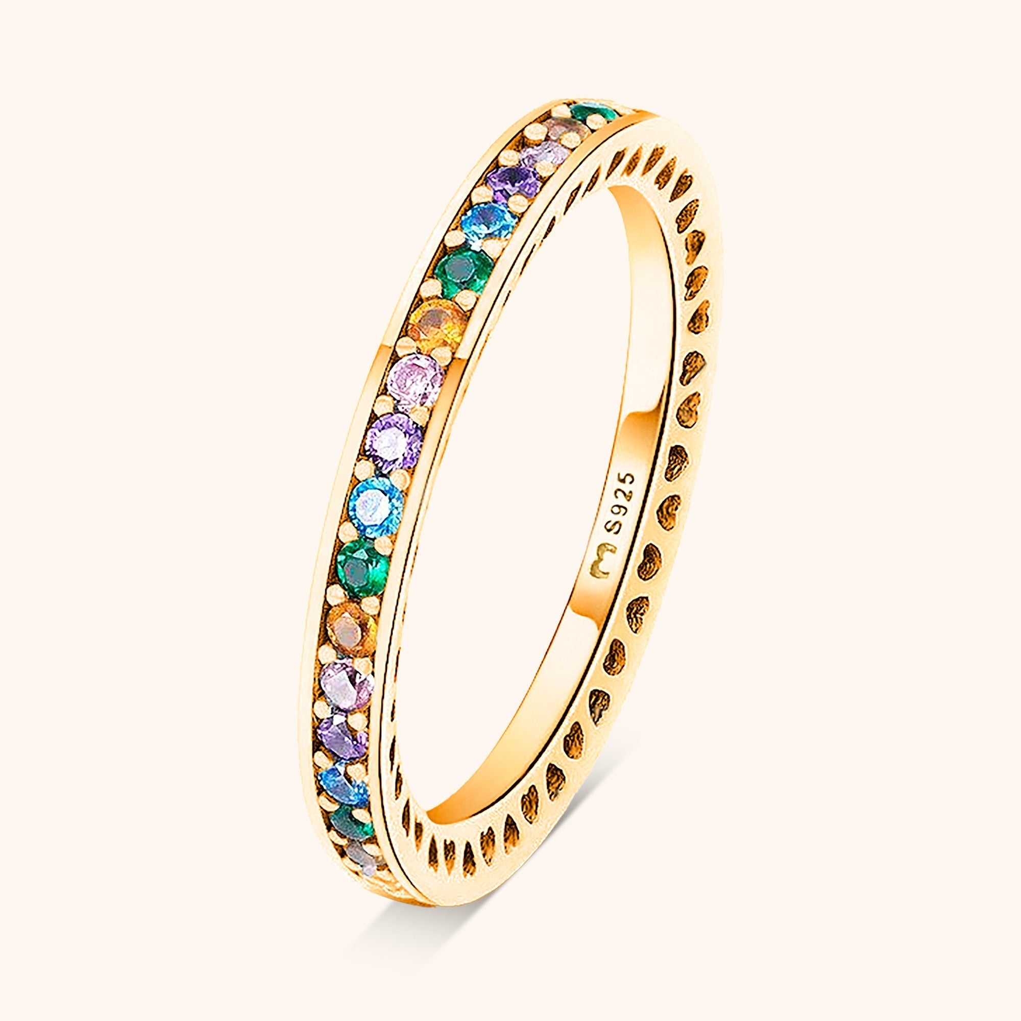 Elegant Aurora Rainbow Ring - A Colorful Jewelry Experience