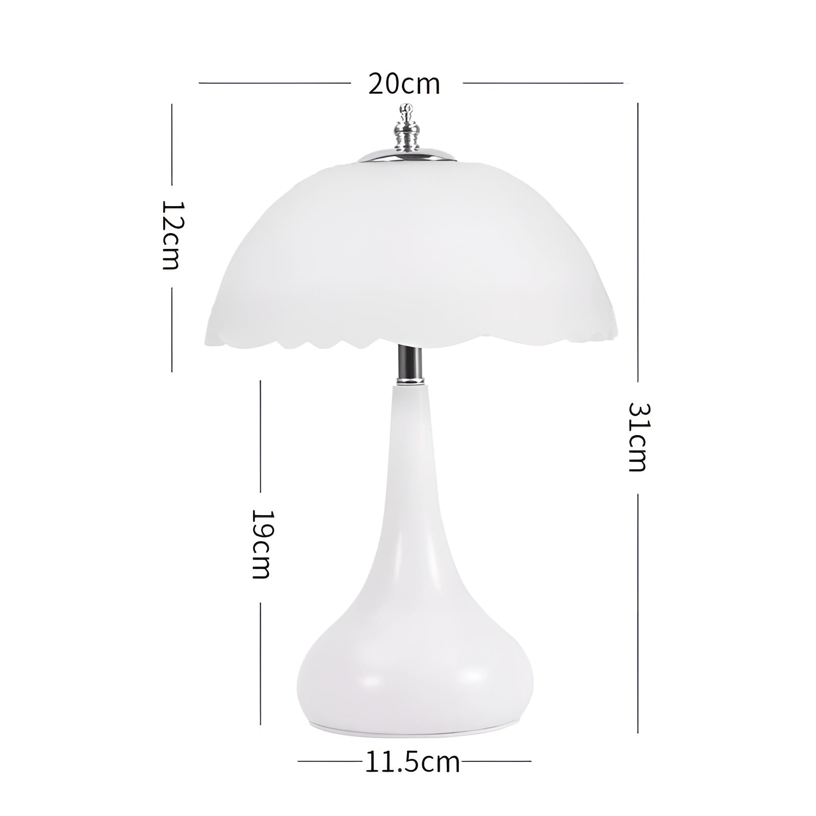 Eleganza Luxe Desk Lamp – Timeless Toad Shape with LED Dimming Function in Soft Colors