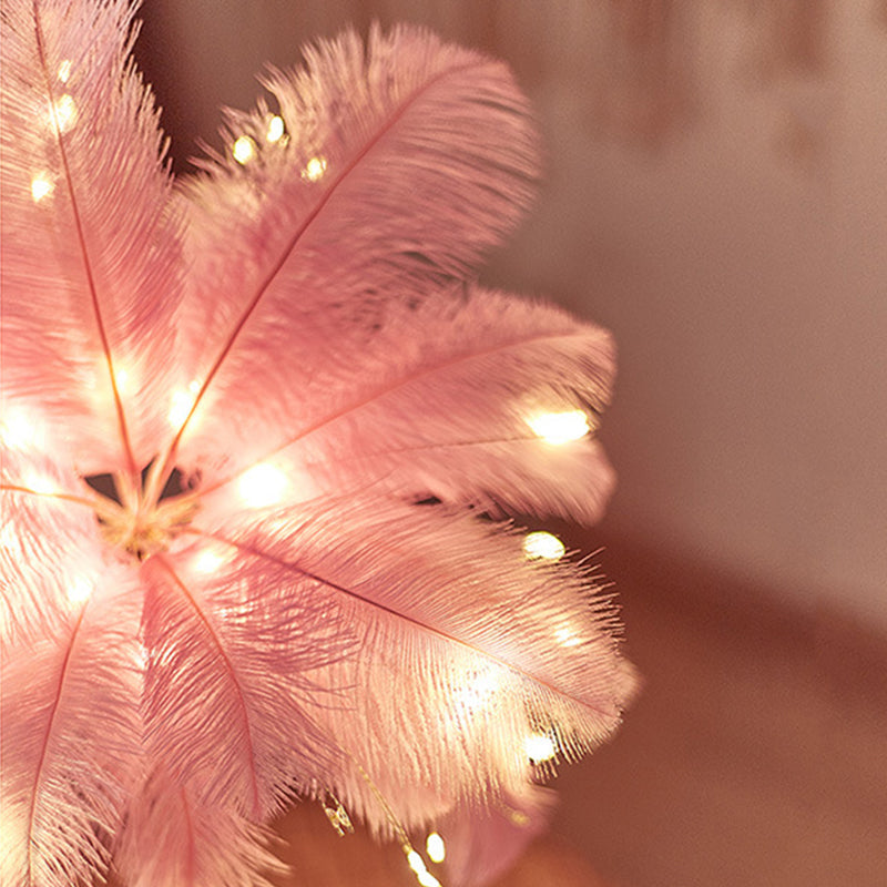 OstrichGlow Night Light - Unique Spherical Lamp with Pink Base