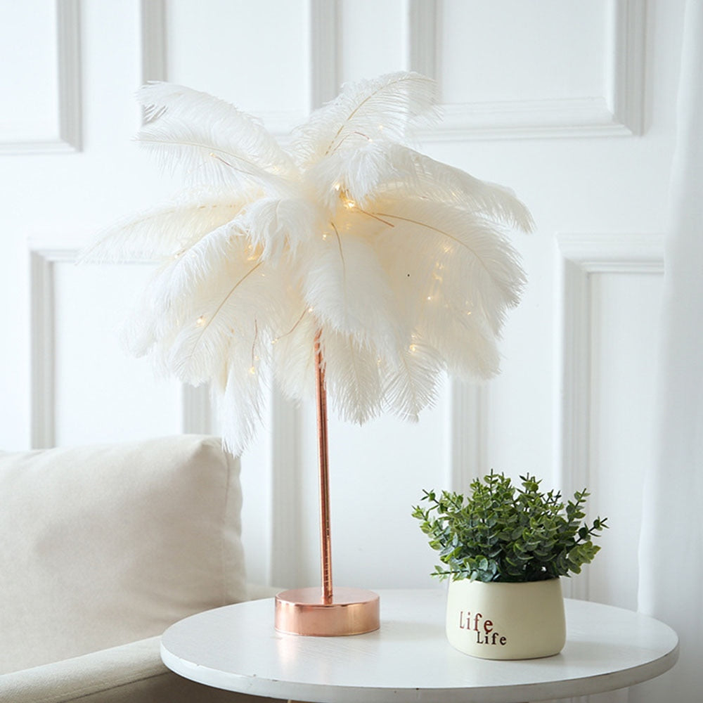 OstrichGlow Night Light - Unique Spherical Lamp with Pink Base