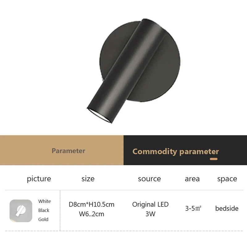 LumiNest – Elegant LED Wall Lamp for Bedrooms and Hotels