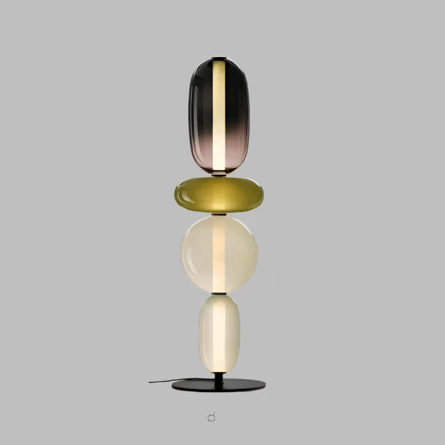 ChromaLuxe - Designer Golvlampa med Färgaccenter för en Sprudlande Atmosfär