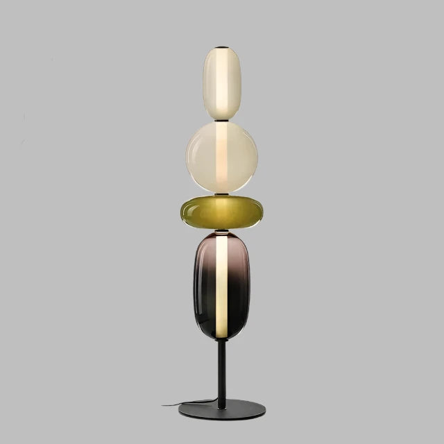 ChromaLuxe - Designer Golvlampa med Färgaccenter för en Sprudlande Atmosfär