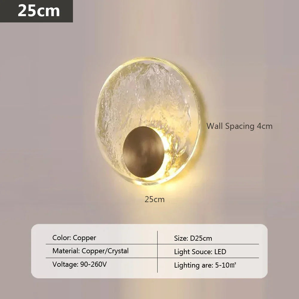 CrystalLuxe - Elegant LED Kristall Vägglampa