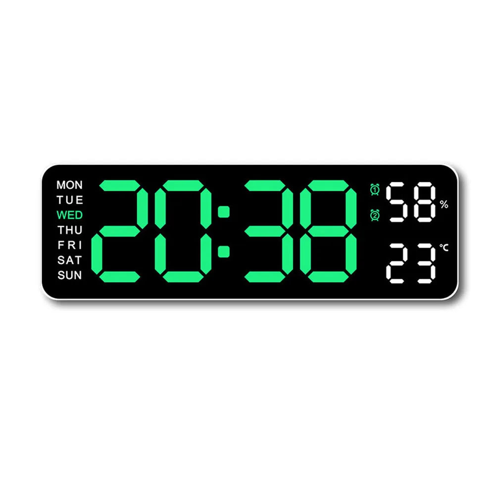 TimeGlow Clock - Slim Digital Alarm Clock with Temperature & Calendar