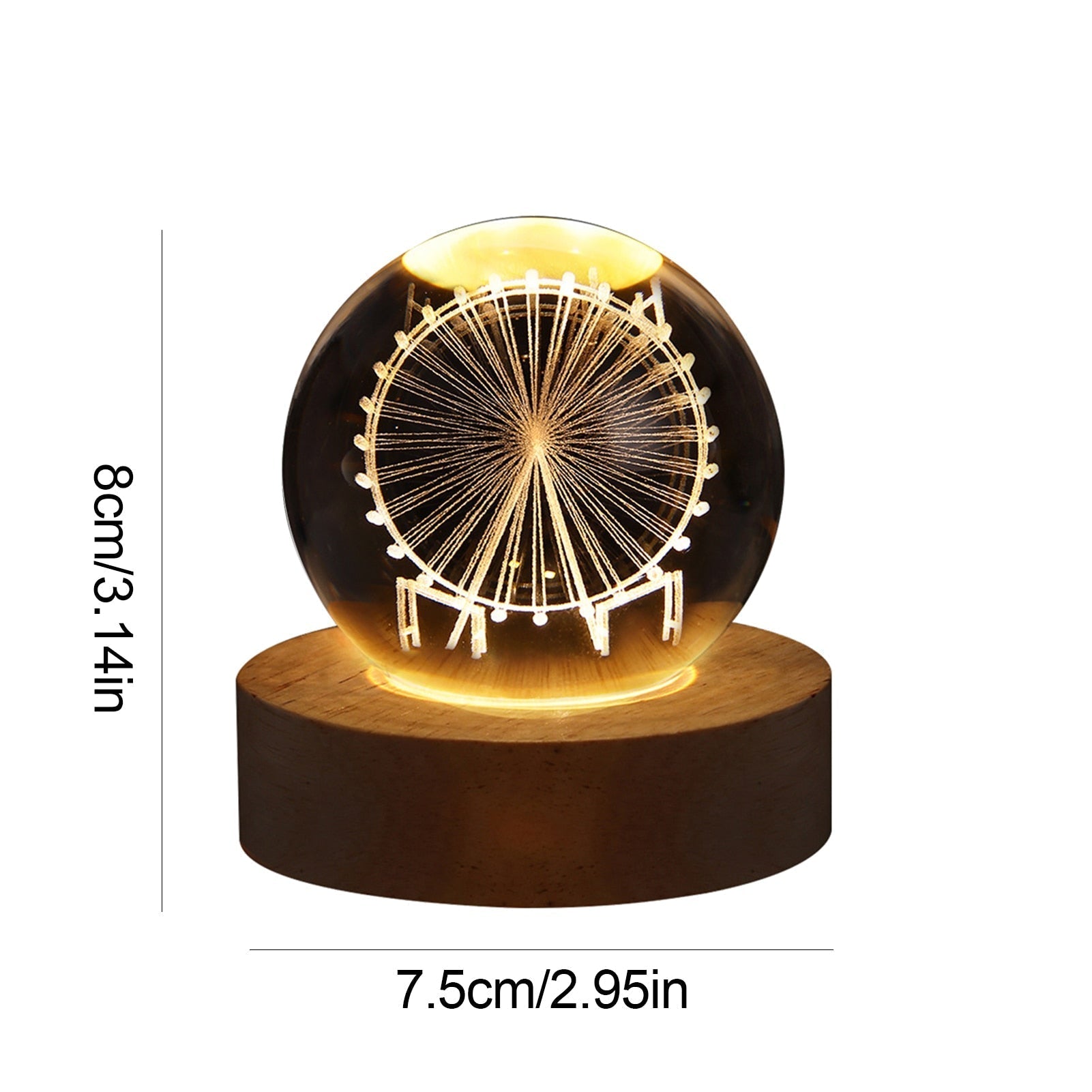 Crystal Light Ball – Captivating Glass Ceramic Atmosphere Lamp for the Home