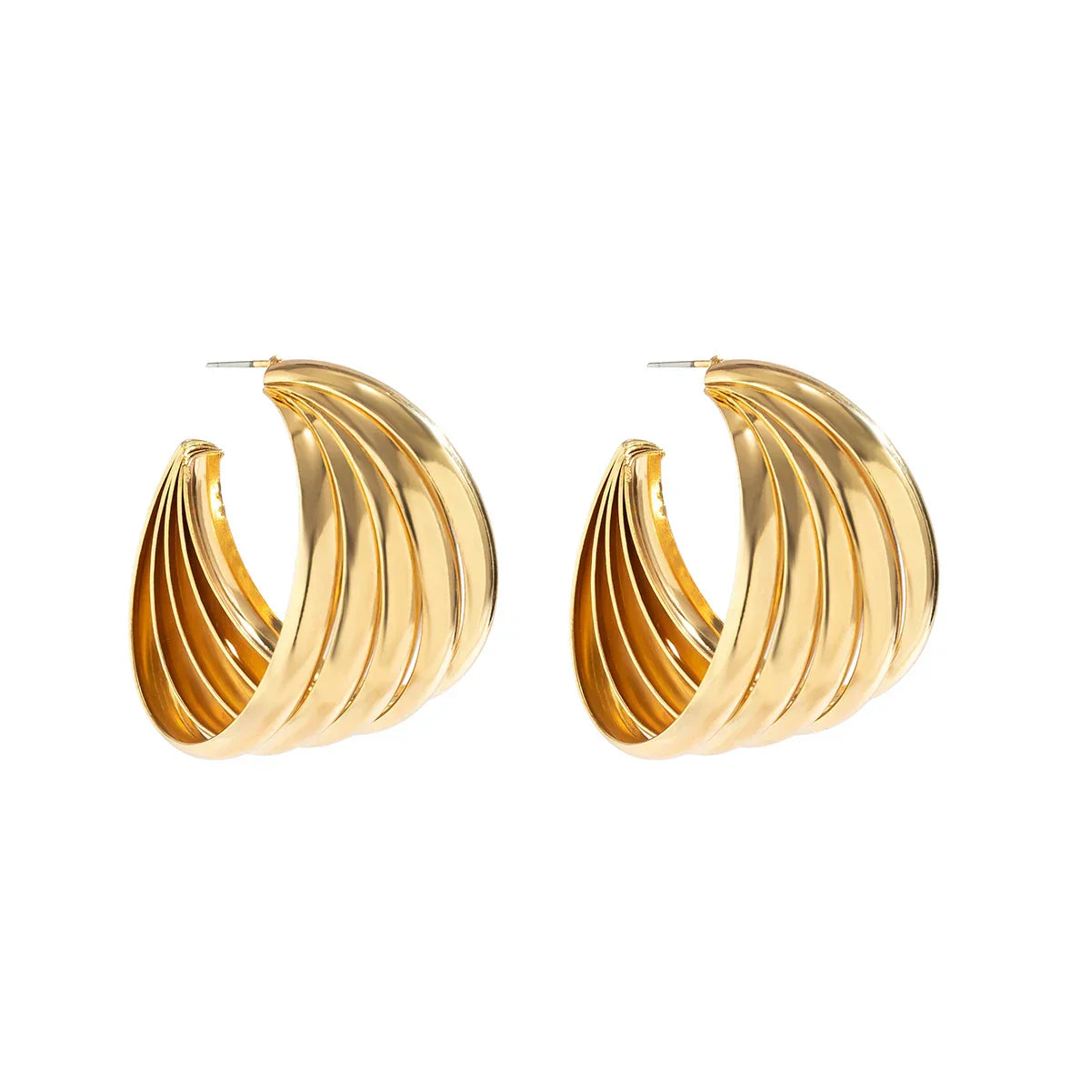 Classic Elegance Earrings - Stylish Metal Hoops