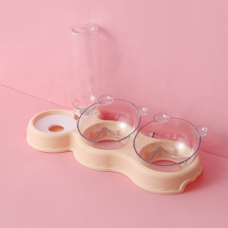 KarlFeast - Stylish 3-in-1 Cat Food Bowl for Pets
