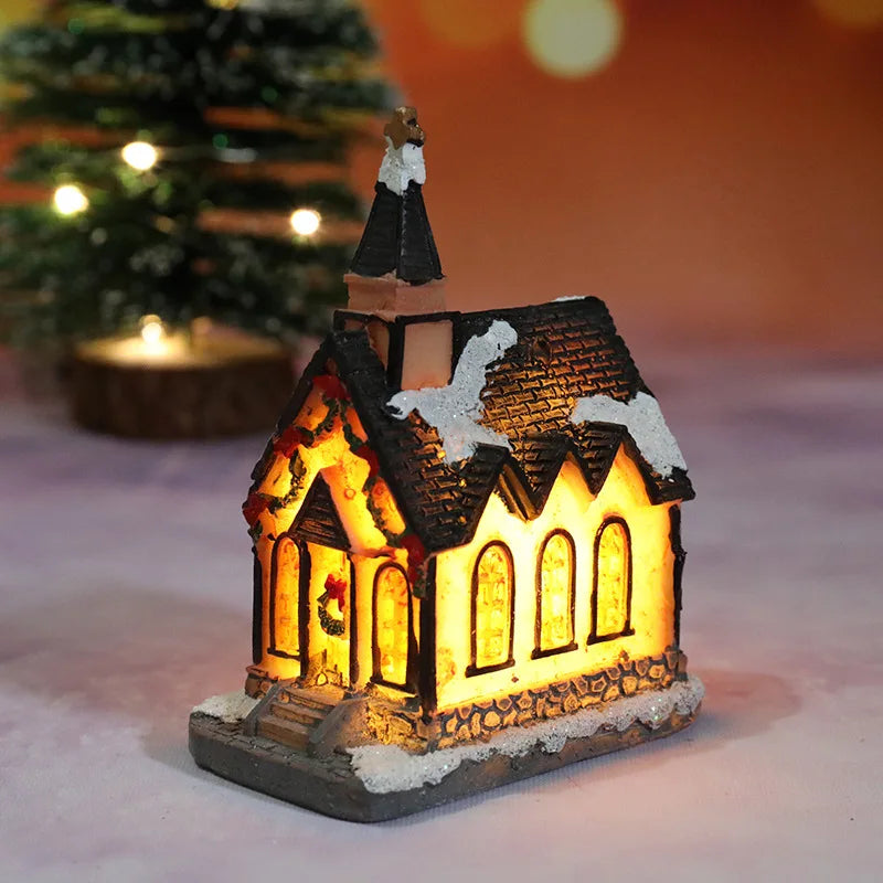 TwinkleCottage Lamp - Wireless Christmas Decoration with Warm LED