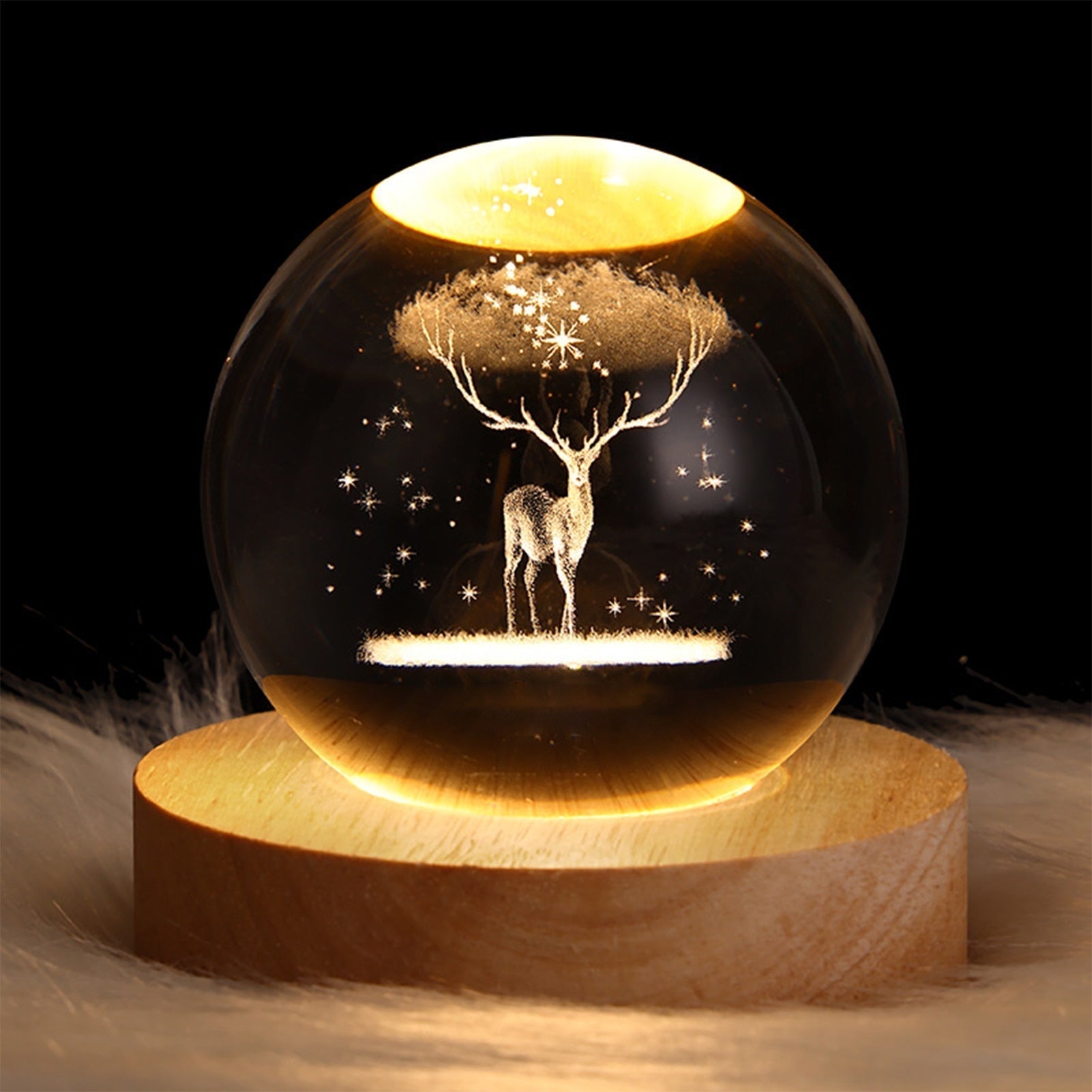 Crystal Light Ball – Captivating Glass Ceramic Atmosphere Lamp for the Home