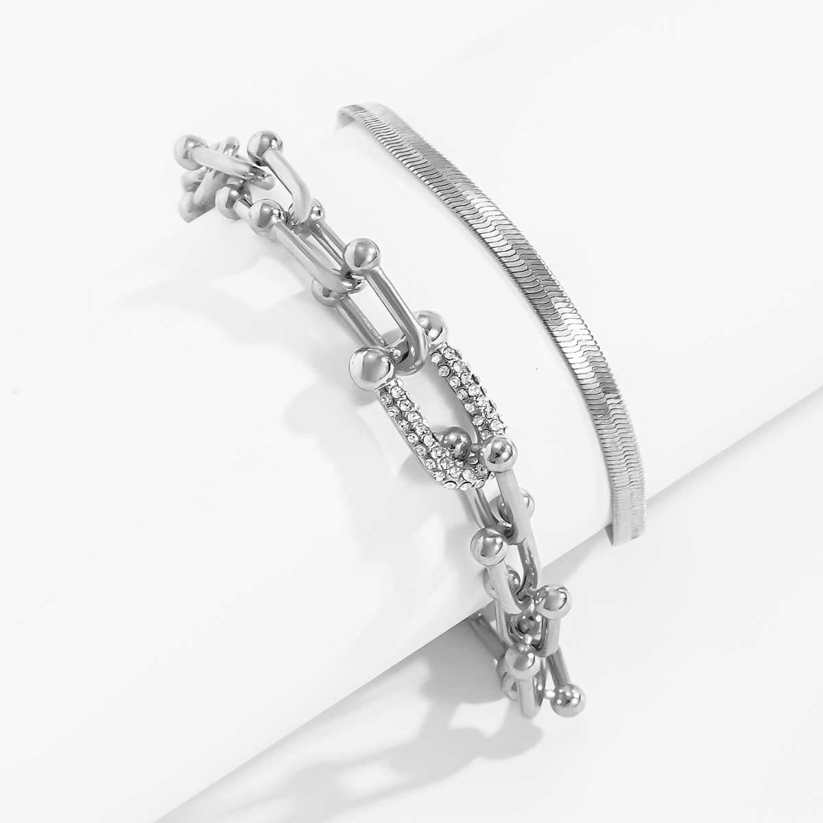 Captivating Bracelet Duo | Exquisite 2-piece Set in Gold or Silver
