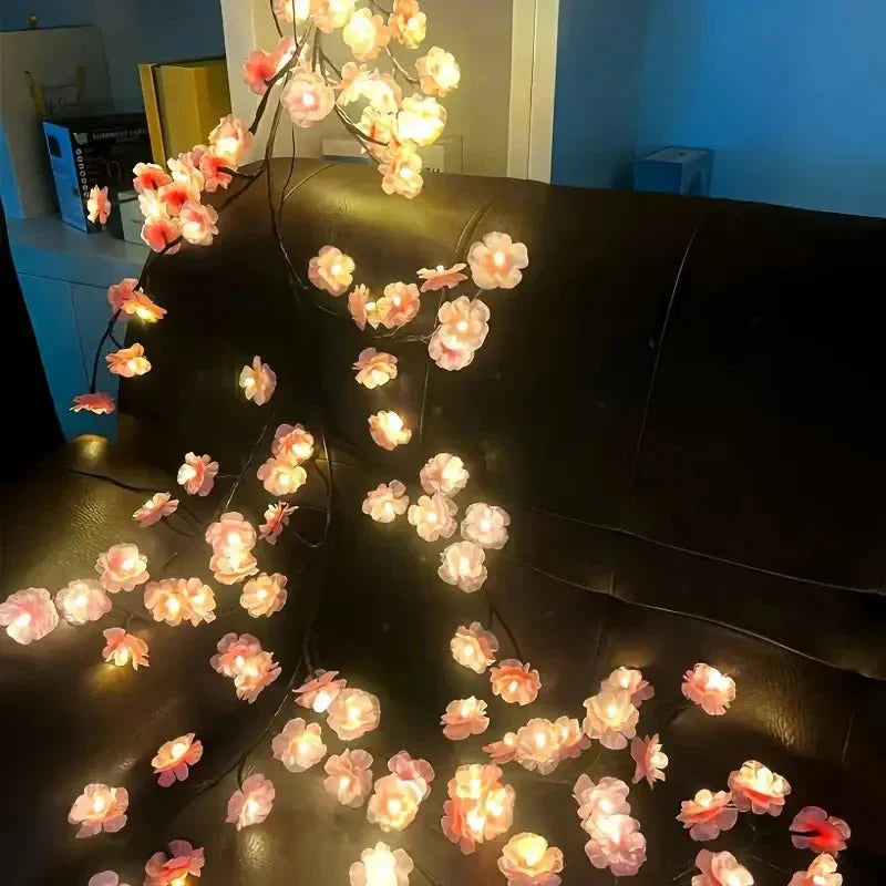 PetalGlow - Captivating Sakura LED String Lights