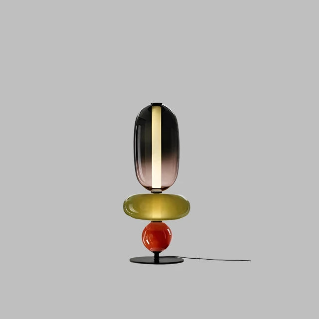 ChromaLuxe - Designer Golvlampa med Färgaccenter för en Sprudlande Atmosfär