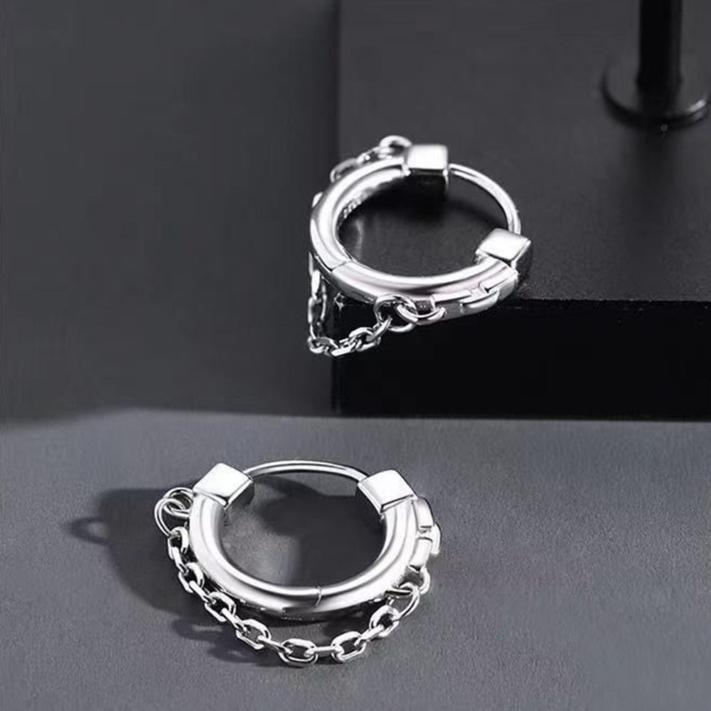 ChainHoops Earrings - Trendy Elegant Hoop Earrings