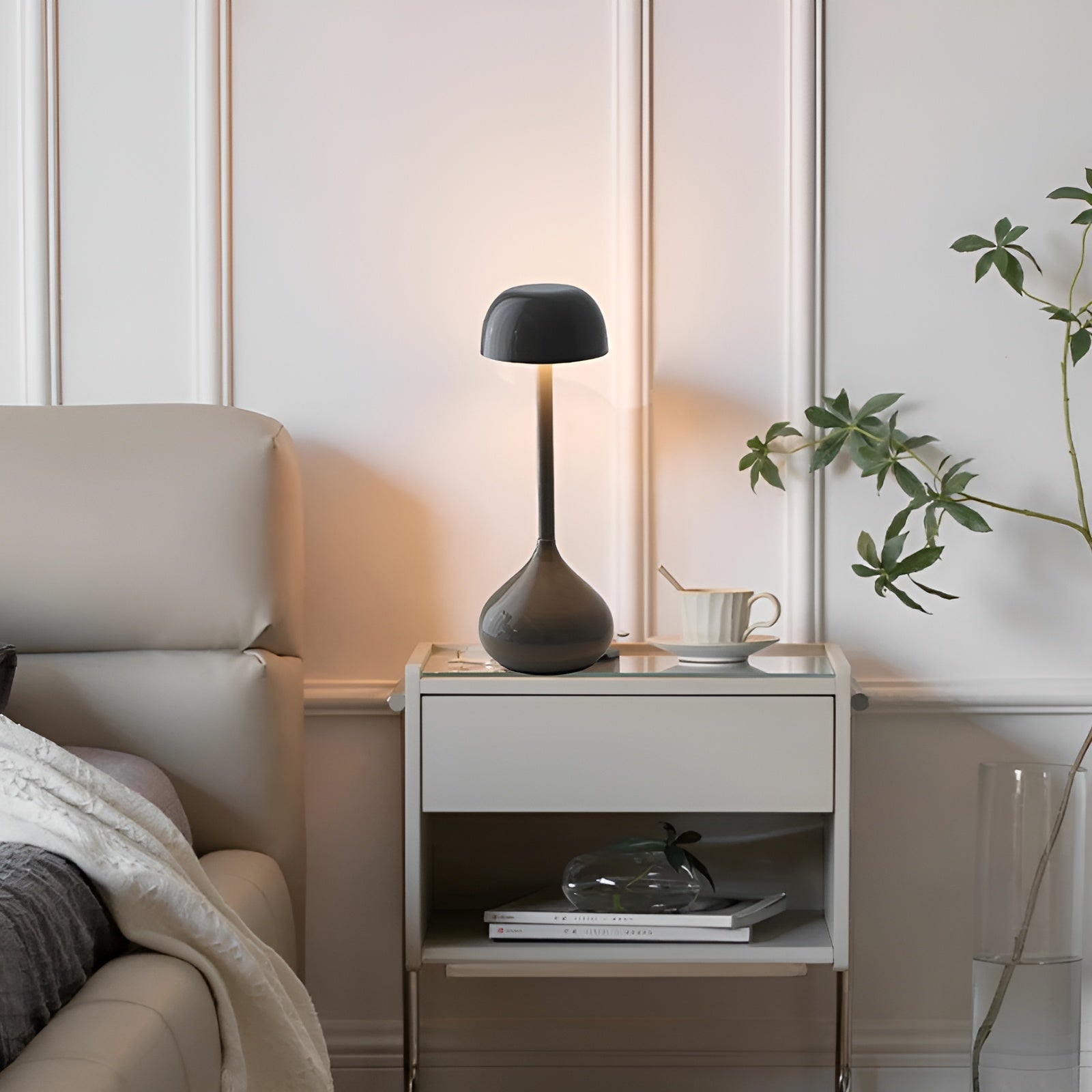 LumiTouch Wireless LED Table Lamp – Elegant, Dimmable and Modern