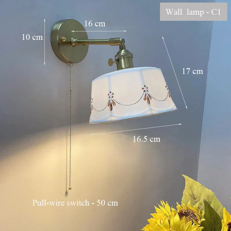 ZenGlow Lamp - Retro Japanese Wall Lamp with Switch