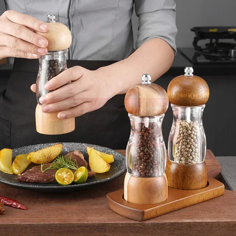 SeasonSculpt - Elegant Salt and Pepper Mill Set