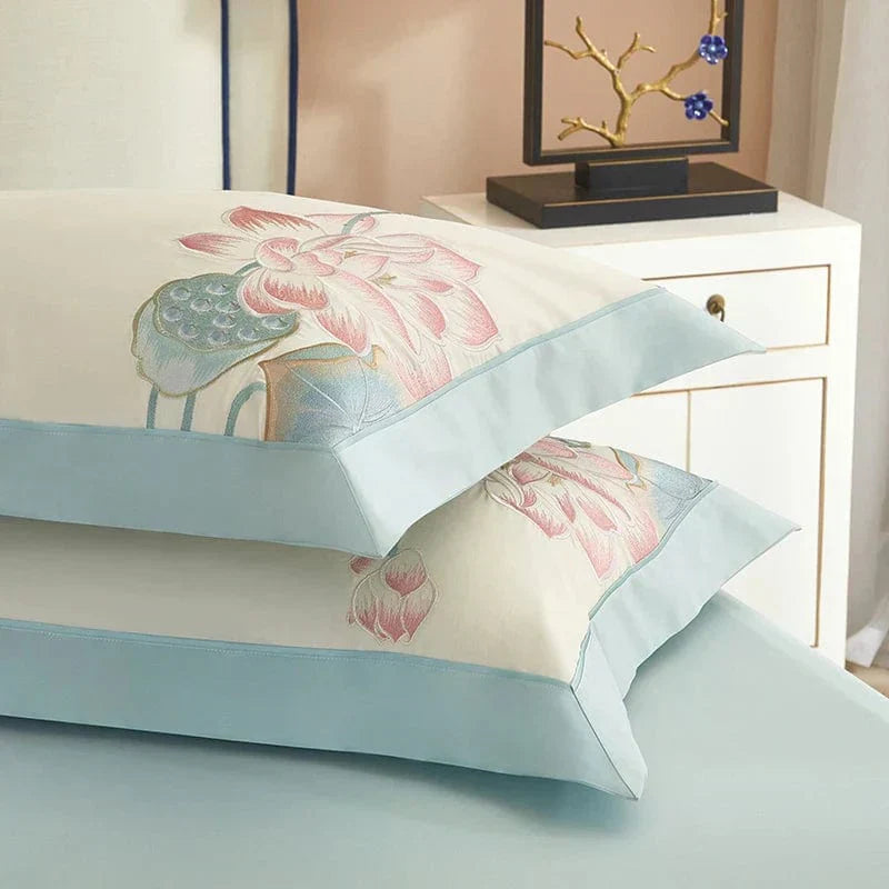 Lotus Blue - Luxury Egyptian Cotton Duvet Set
