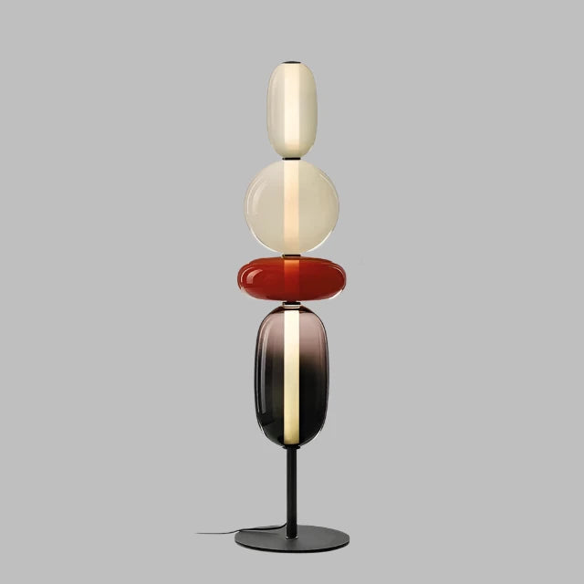 ChromaLuxe - Designer Golvlampa med Färgaccenter för en Sprudlande Atmosfär