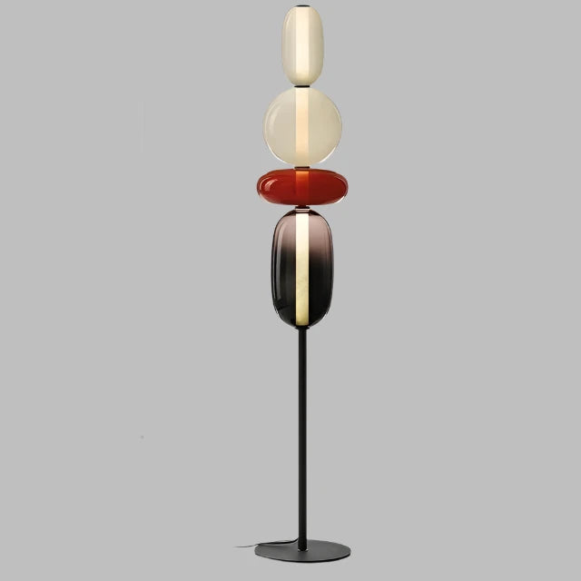 ChromaLuxe - Designer Golvlampa med Färgaccenter för en Sprudlande Atmosfär