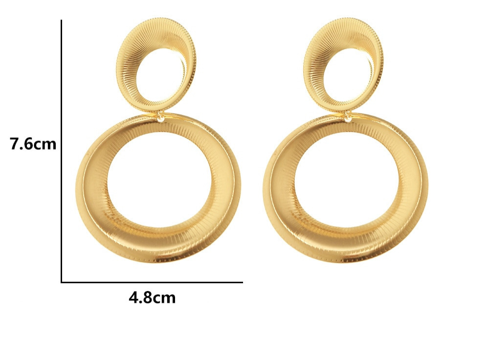 Golden Circle Earrings | Unique Statement Jewelry for a Bold Look