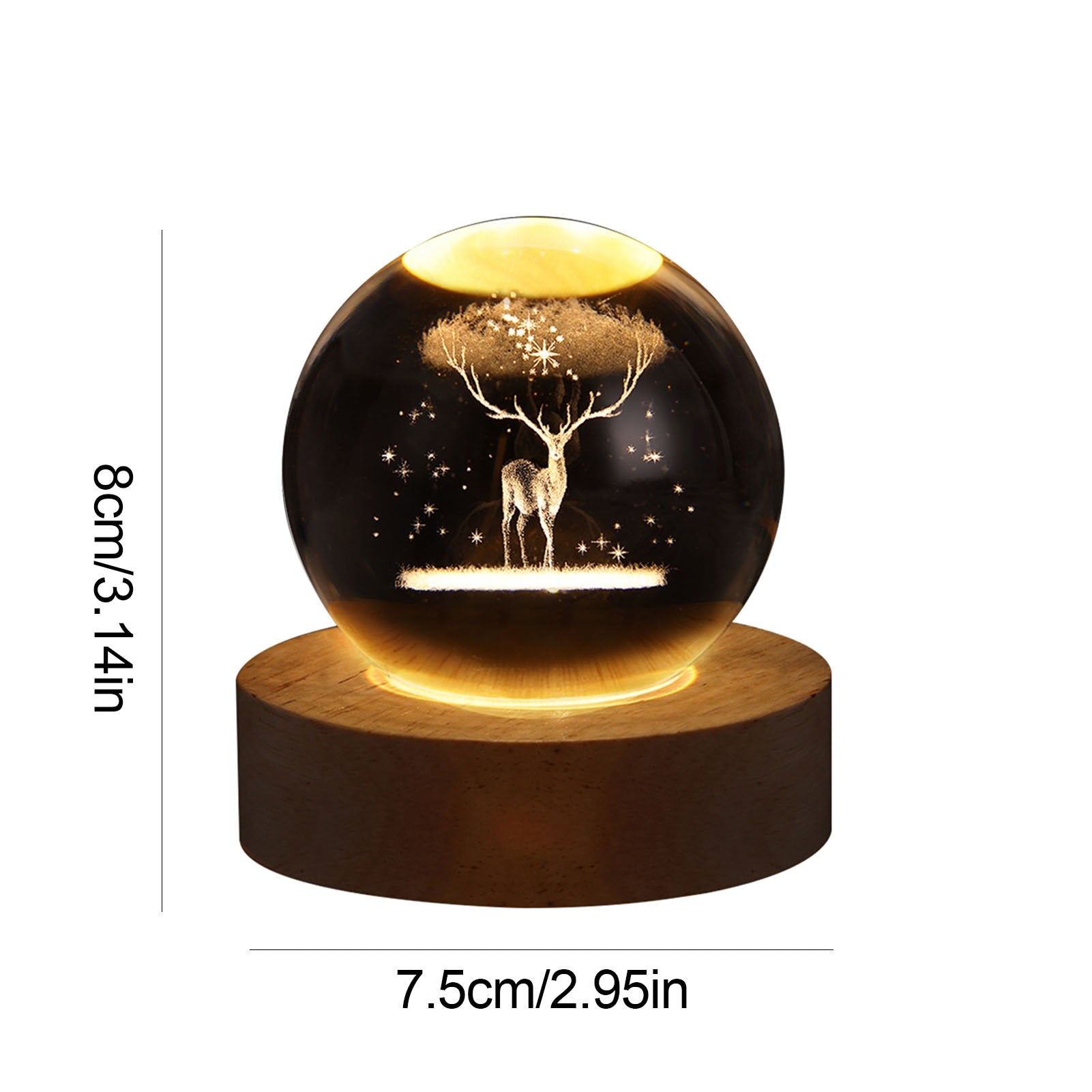 Crystal Light Ball – Captivating Glass Ceramic Atmosphere Lamp for the Home