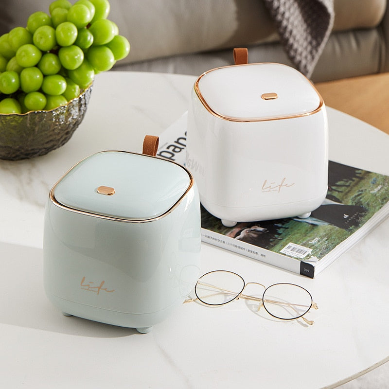 LuxeBin - Elegant Tabletop Waste Bin for Your Space