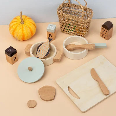 MiniCook Set – Wooden Kitchen Accessories for Kids