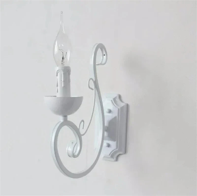 LuminousEra - White Wall Lamp with E14 Candle