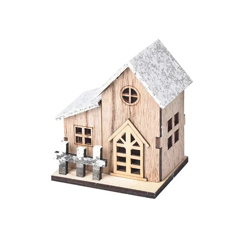FrostGlitter Christmas Lanterns - Enchanting House-Shaped Christmas Decorations for a Magical Atmosphere