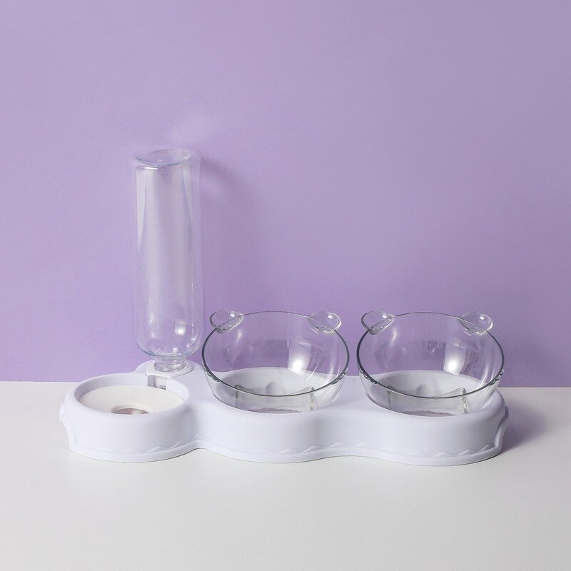 KarlFeast - Stylish 3-in-1 Cat Food Bowl for Pets