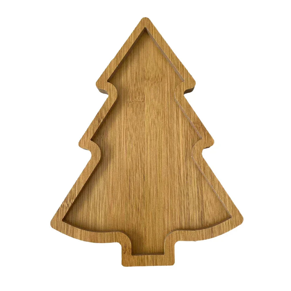 Festive Wooden Board - Unique Wooden Serving Plate for Holidays