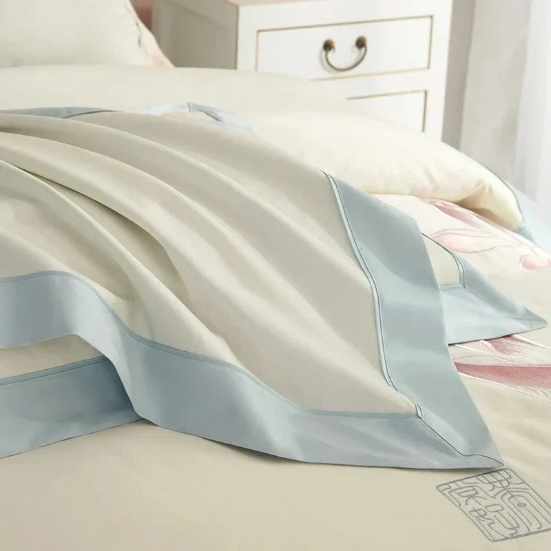 Lotus Blue - Luxury Egyptian Cotton Duvet Set