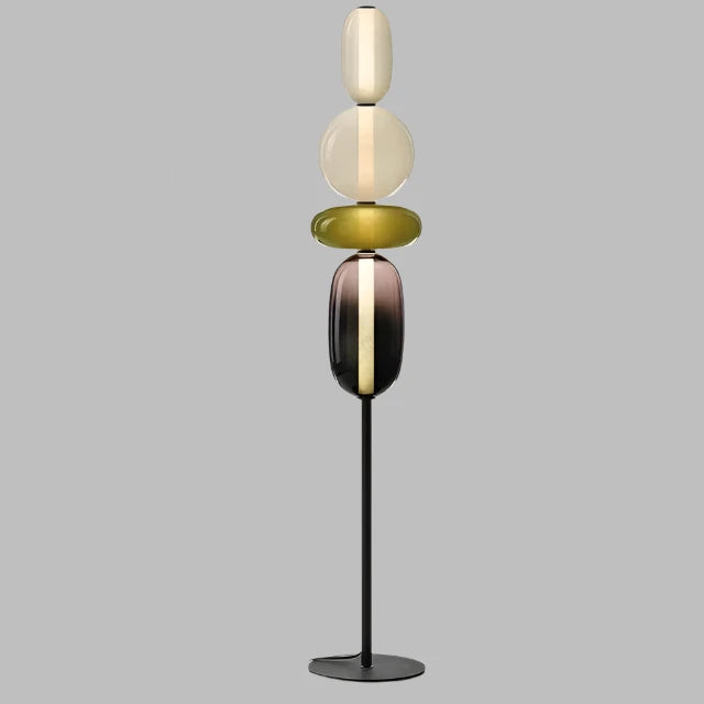 ChromaLuxe - Designer Golvlampa med Färgaccenter för en Sprudlande Atmosfär