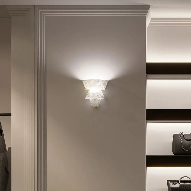 MarbleGlow Wall Lamp – Stylish Natural Stone Wall Lighting