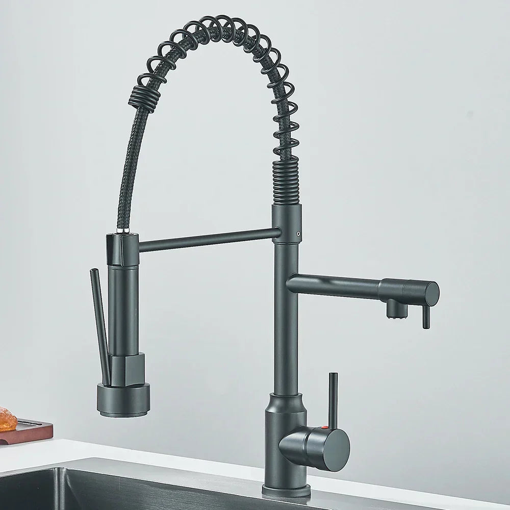 HydroFlex – Modern Kitchen Faucet with Double Outlet