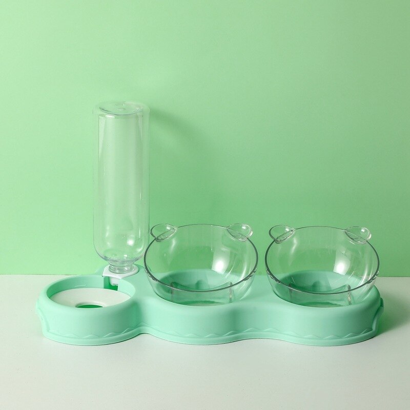 KarlFeast - Stylish 3-in-1 Cat Food Bowl for Pets