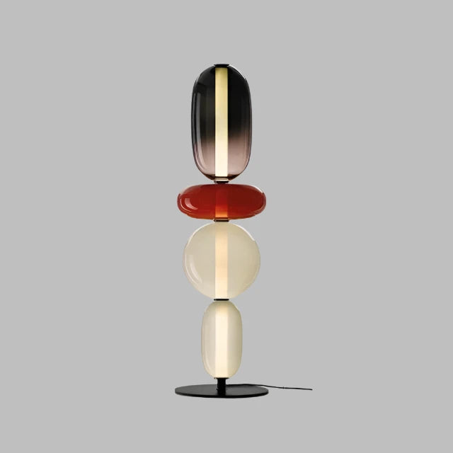 ChromaLuxe - Designer Golvlampa med Färgaccenter för en Sprudlande Atmosfär