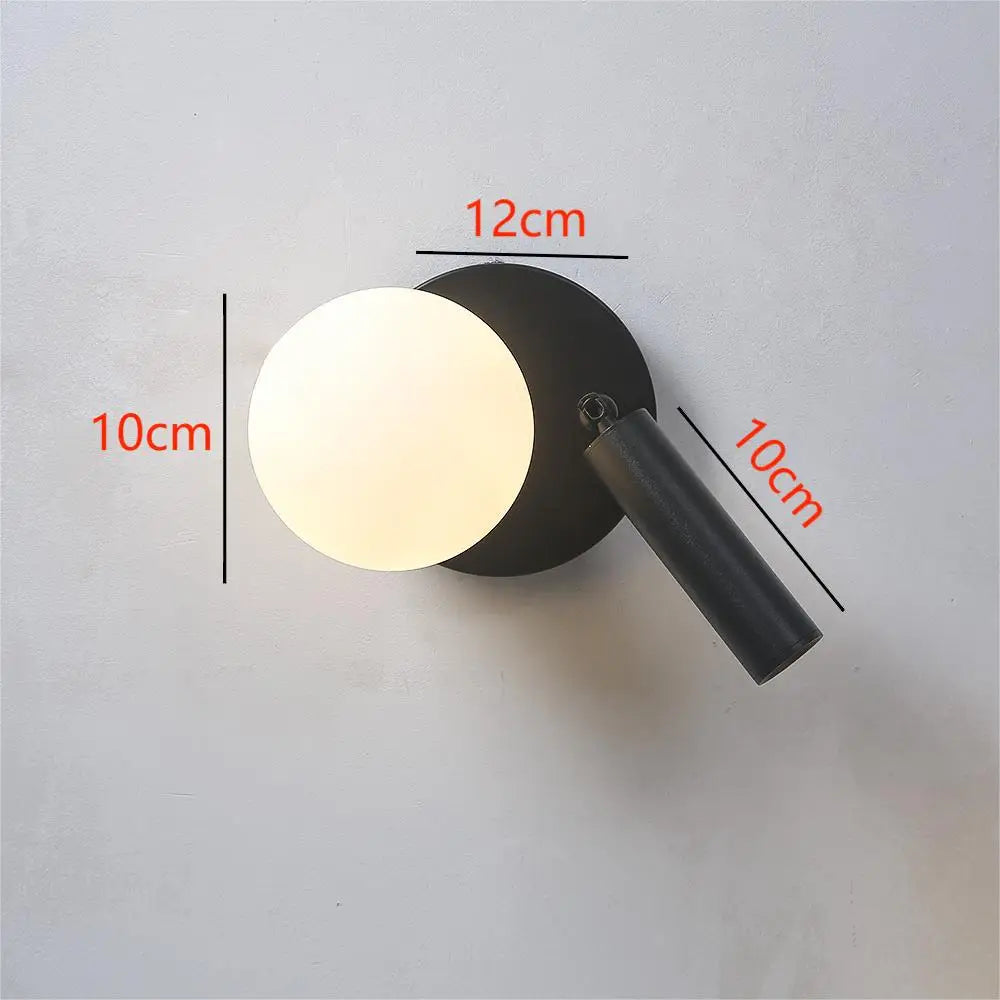 NordicLux - Rotating Glass LED Wall Lamp for Bedroom