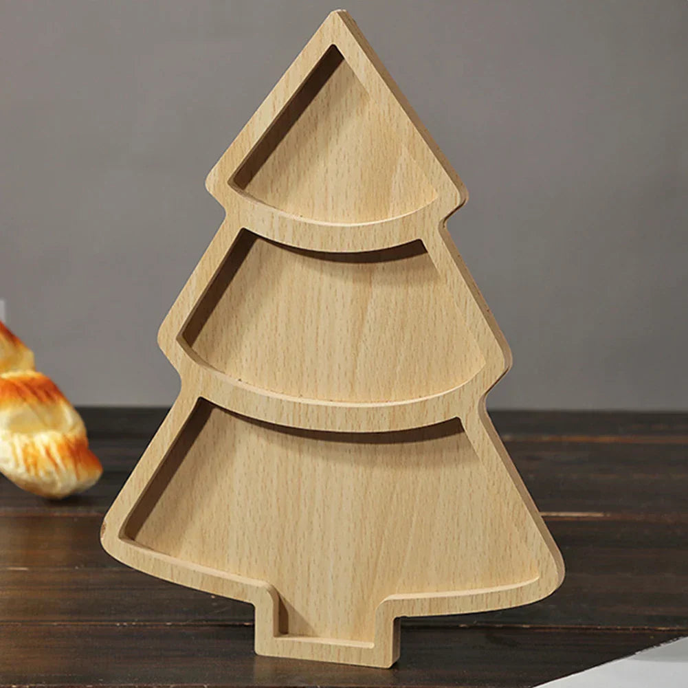 Festive Wooden Board - Unique Wooden Serving Plate for Holidays
