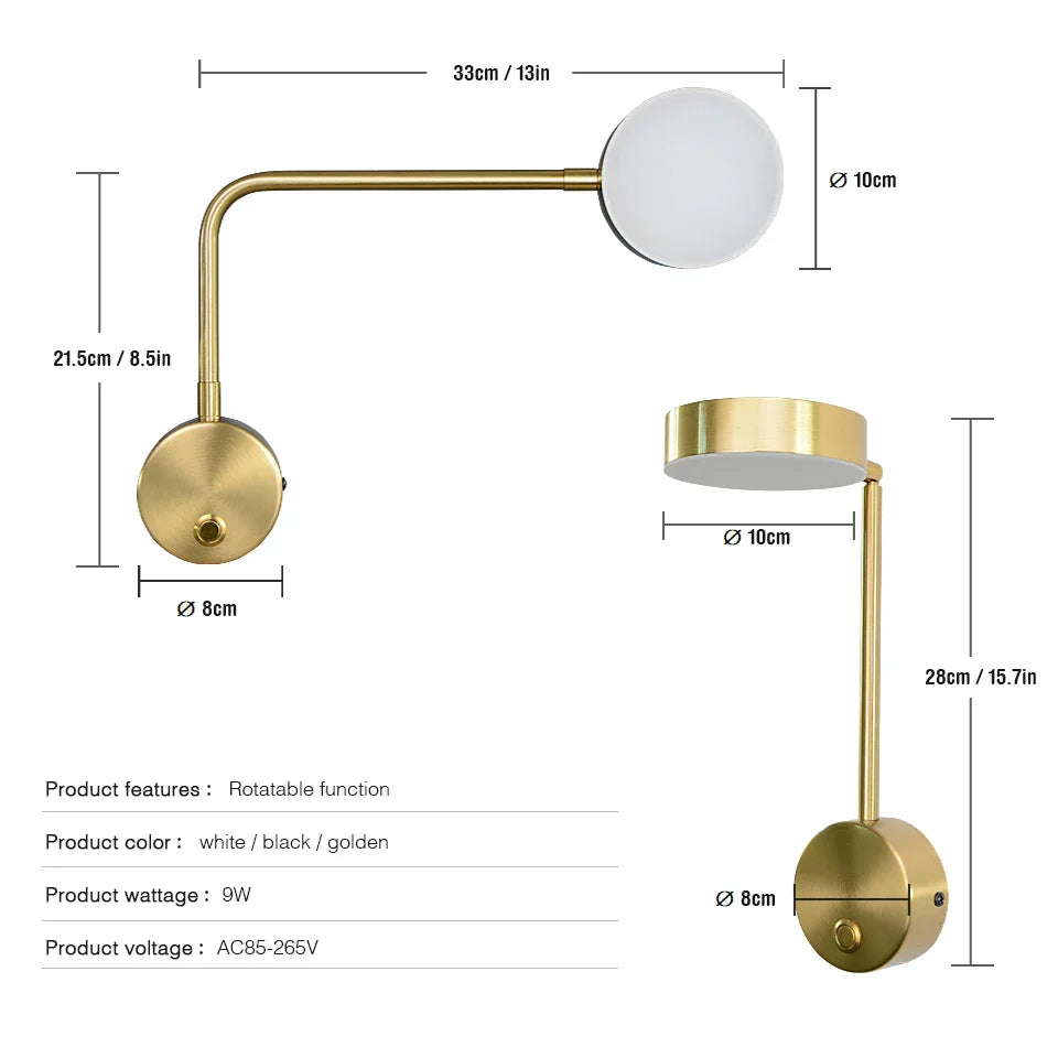 NordicGlow - Adjustable LED Wall Lamp for Modern Interiors