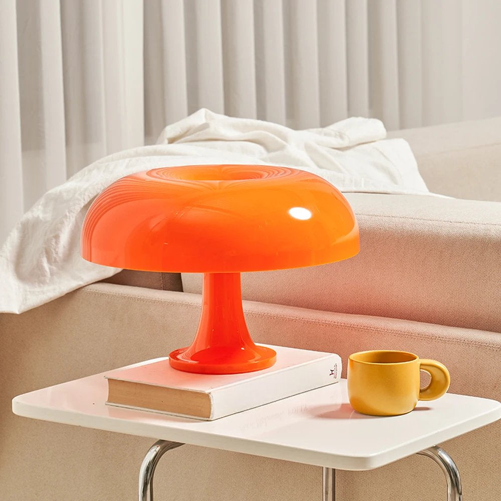 ScandiShroom - Retro Bauhaus Orange LED lamp