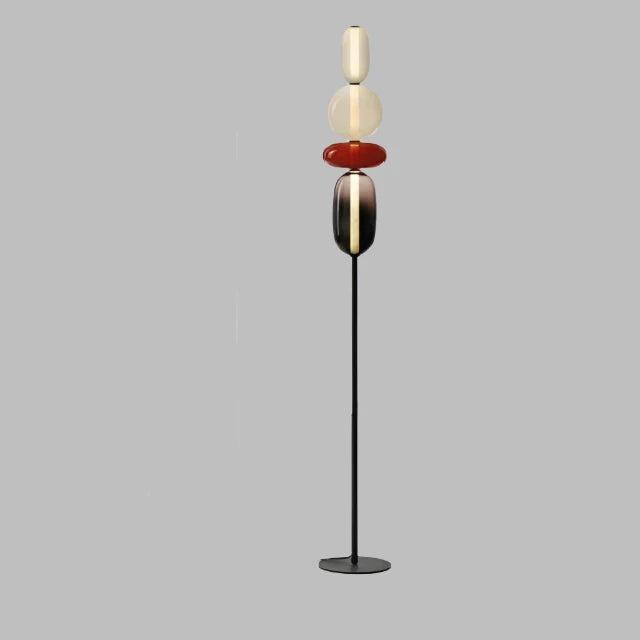 ChromaLuxe - Designer Golvlampa med Färgaccenter för en Sprudlande Atmosfär